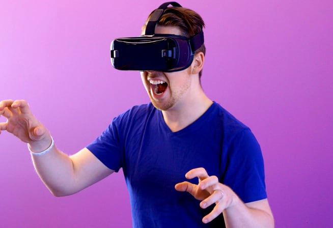 An image of a man with VR